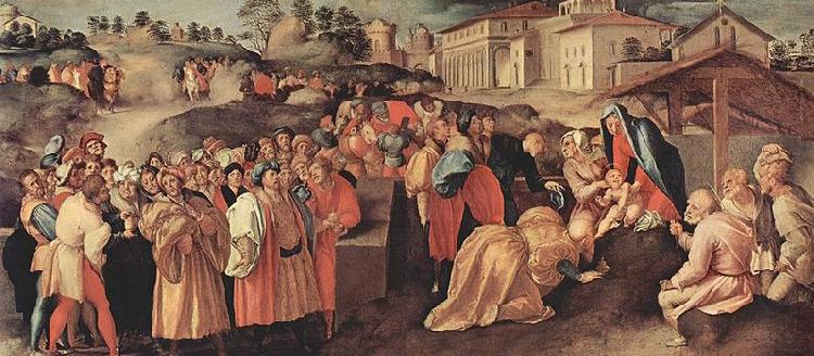 Jacopo Pontormo Anbetung der Heiligen Drei Konige oil painting picture